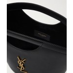 SAINT LAURENT vintage bronze hardware detachable and adjustable shoulder strap basket bag, single-shoulder crossbody bag, handbag, mini women\'s style, black